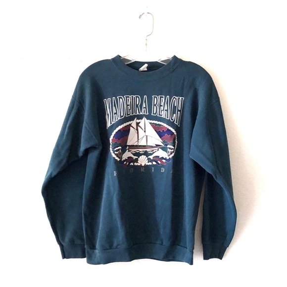 Vintage Tops - VINTAGE 80’s oversized Florida graphic sweatshirt